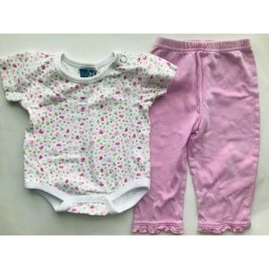 Girl's Size 9M 6-9 Month Two Piece Baby N White Whale Octopus Top + Pink Pants